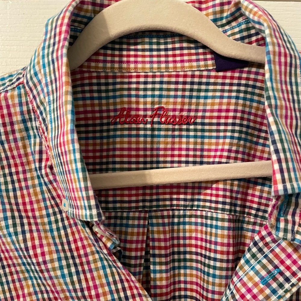 Alan Flusser Rainbow Checkered Men's Shirt